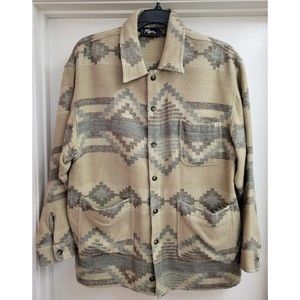 Vintage Roper Range Gear South Western Jacket Size Large Beige